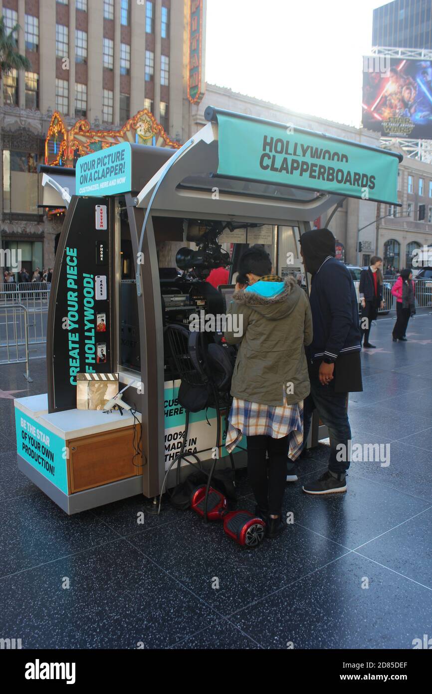 Hollywood Boulevard Clapper Board Shop Stockfoto