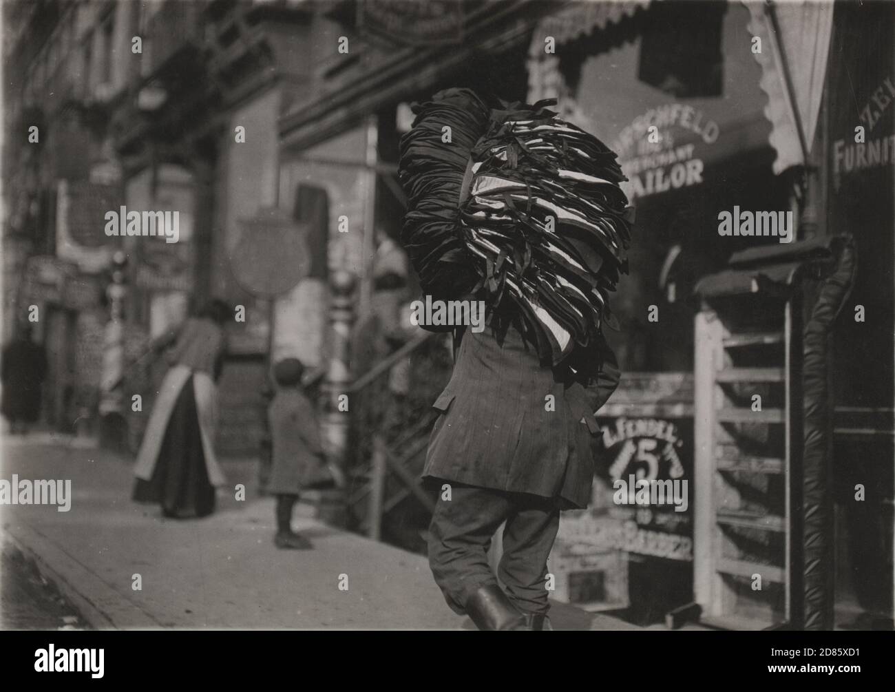 Vintage-Foto Lewis W. Hine - New York City 1912 Stockfoto