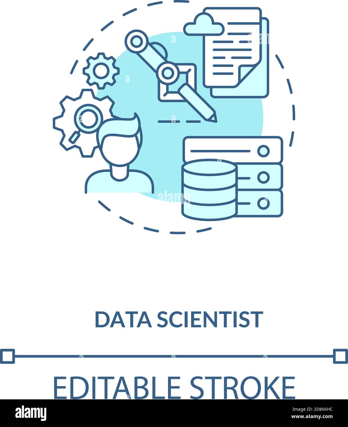 Symbol für das Data Scientist-Konzept Stock Vektor