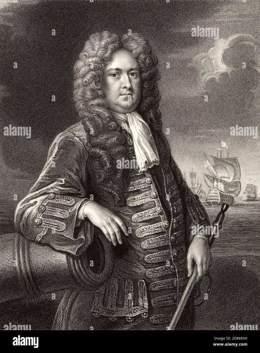 GEORGE ROOKE (1650-1709) englischer Marineoffizier Stockfoto