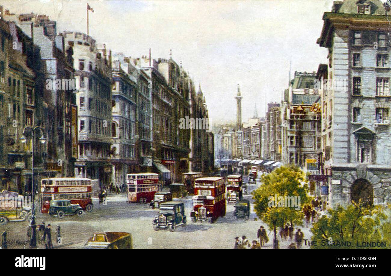 DER STRAND, London, um 1930 Stockfoto