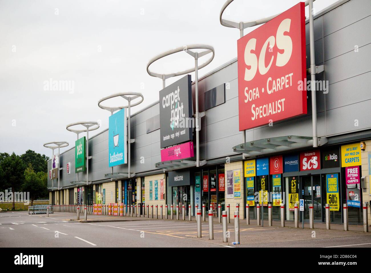 Farnborough, Großbritannien, 28. Juli 2019:- EIN Einzelhandelsgeschäft mit Einrichtungsgeschäften Stockfoto