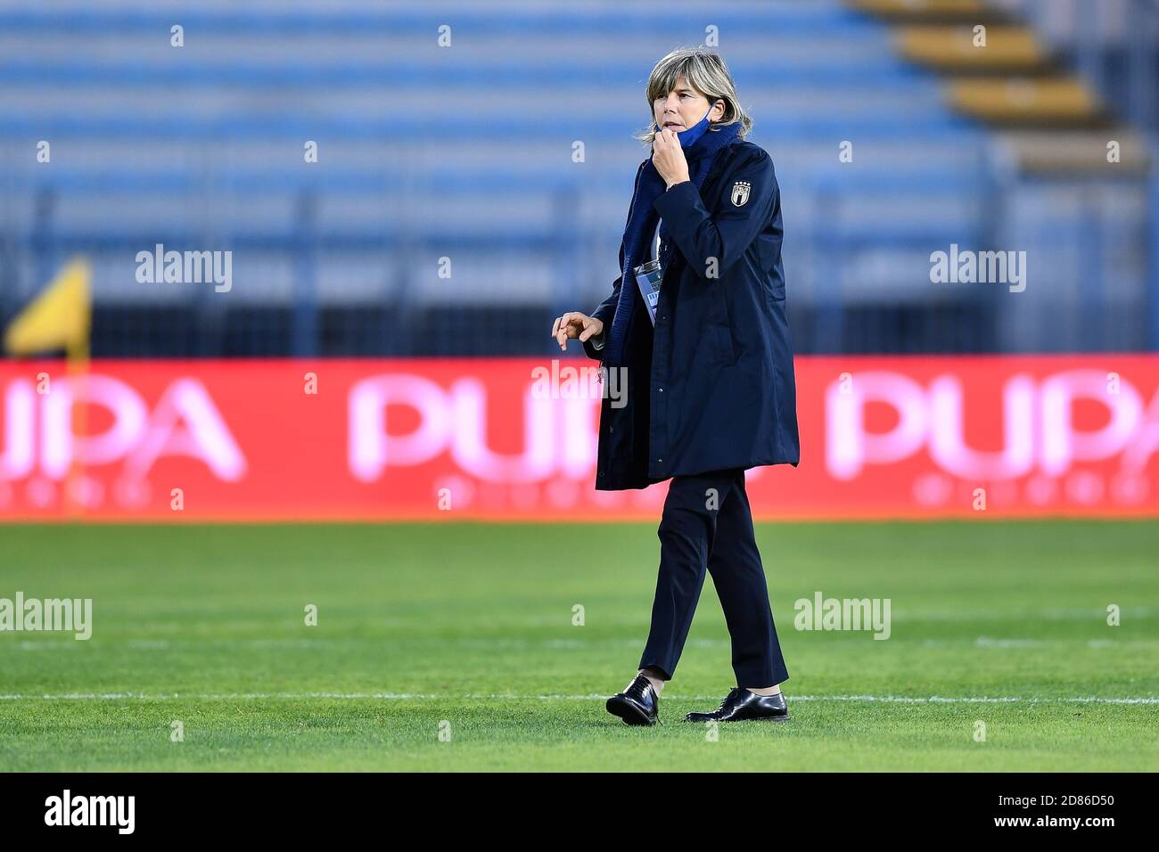 Carlo Castellani Stadium, empoli, Italien, 27 Oct 2020, Milena Bertolini (Cheftrainer Italien) während der EM 2022 Qualifikation - Italien Frauen gegen Dänemark, Italienische Fußballmannschaft - Credit: LM/Lisa Guglielmi/Alamy Live News Stockfoto