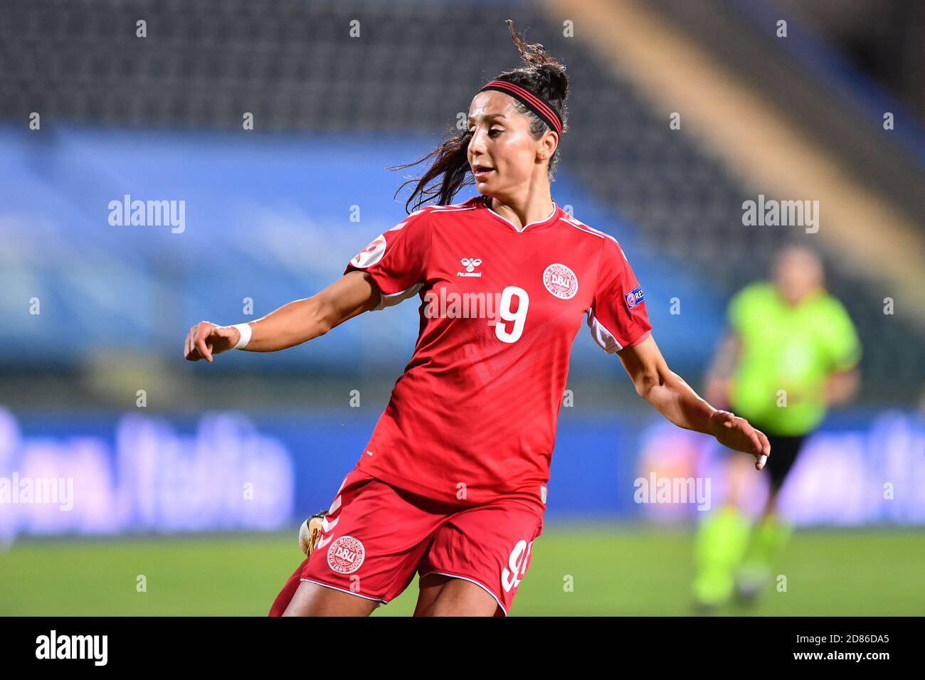 Carlo Castellani Stadium, empoli, Italien, 27 Oct 2020, Nadia Nadim (Dänemark) während der EM 2022 Qualifiers - Italien Frauen gegen Dänemark, Italienische Fußballmannschaft - Credit: LM/Lisa Guglielmi/Alamy Live News Stockfoto