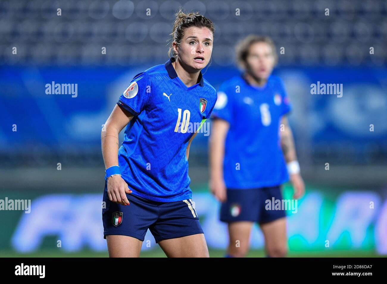 Carlo Castellani Stadium, empoli, Italien, 27 Oct 2020, Cristiana Girelli (Italien) während der EM 2022 Qualifikation - Italien Frauen gegen Dänemark, Italienische Fußballmannschaft - Credit: LM/Lisa Guglielmi/Alamy Live News Stockfoto
