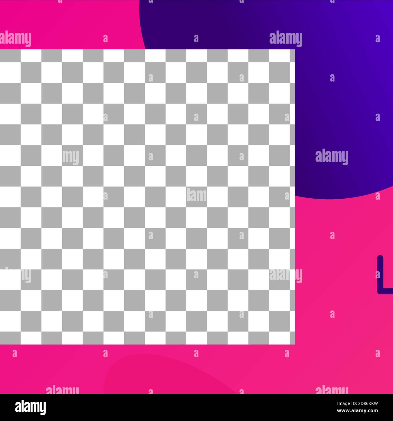 Flüssigkeit formt Pfosten. Trendy Fotorahmen Post Vorlage Stock Vektor