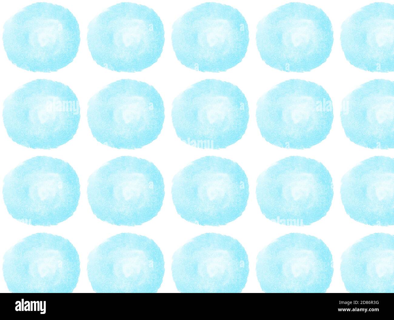 Nahtlose Kreise abstraktes Muster von Aquarell isoliert auf weiß Stockfoto