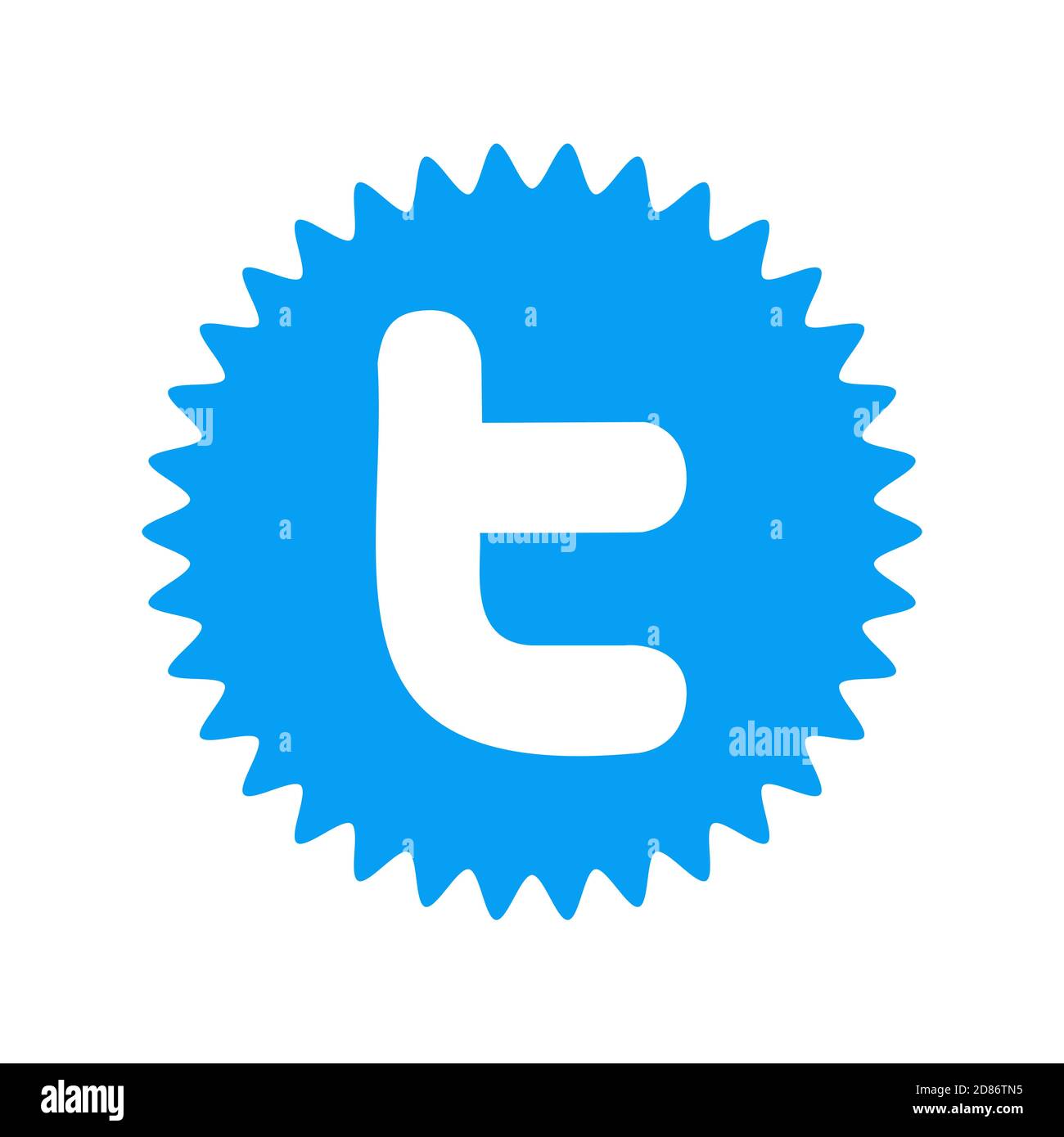 Twitter-Logo auf weißem Hintergrund. Twitter ist ein soziales Netzwerk und Microblogging-Dienst . Charkiw, Ukraine - Juni 2020 Stockfoto