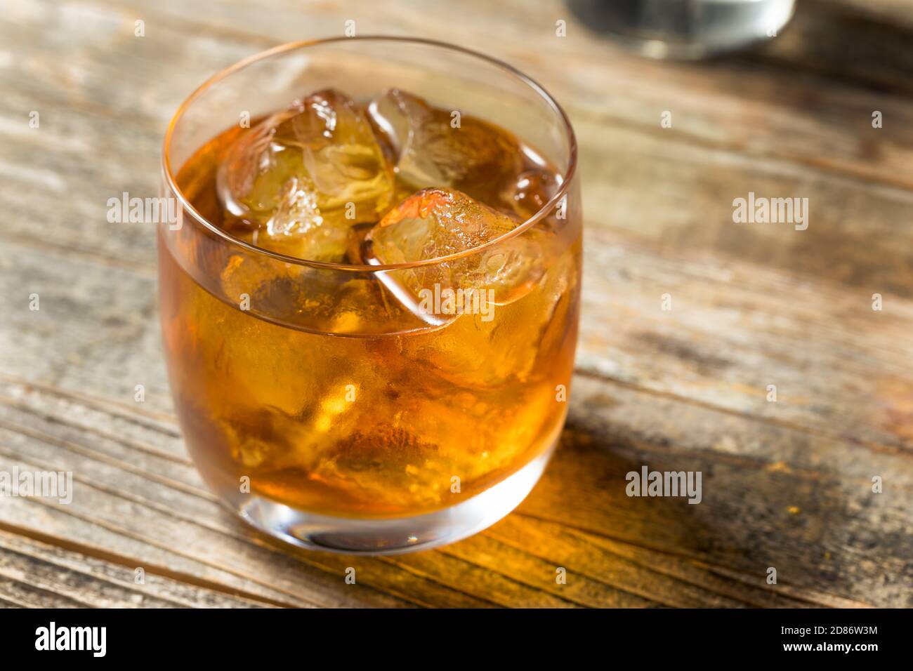 Erfrischender französischer Cocktail mit Cognac Stockfoto