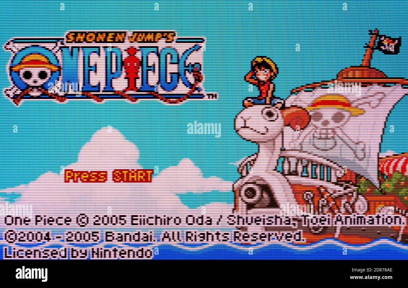 Shonen Jump S One Piece Nintendo Game Boy Advance Videogame Nur Fur Redaktionelle Zwecke Stockfotografie Alamy