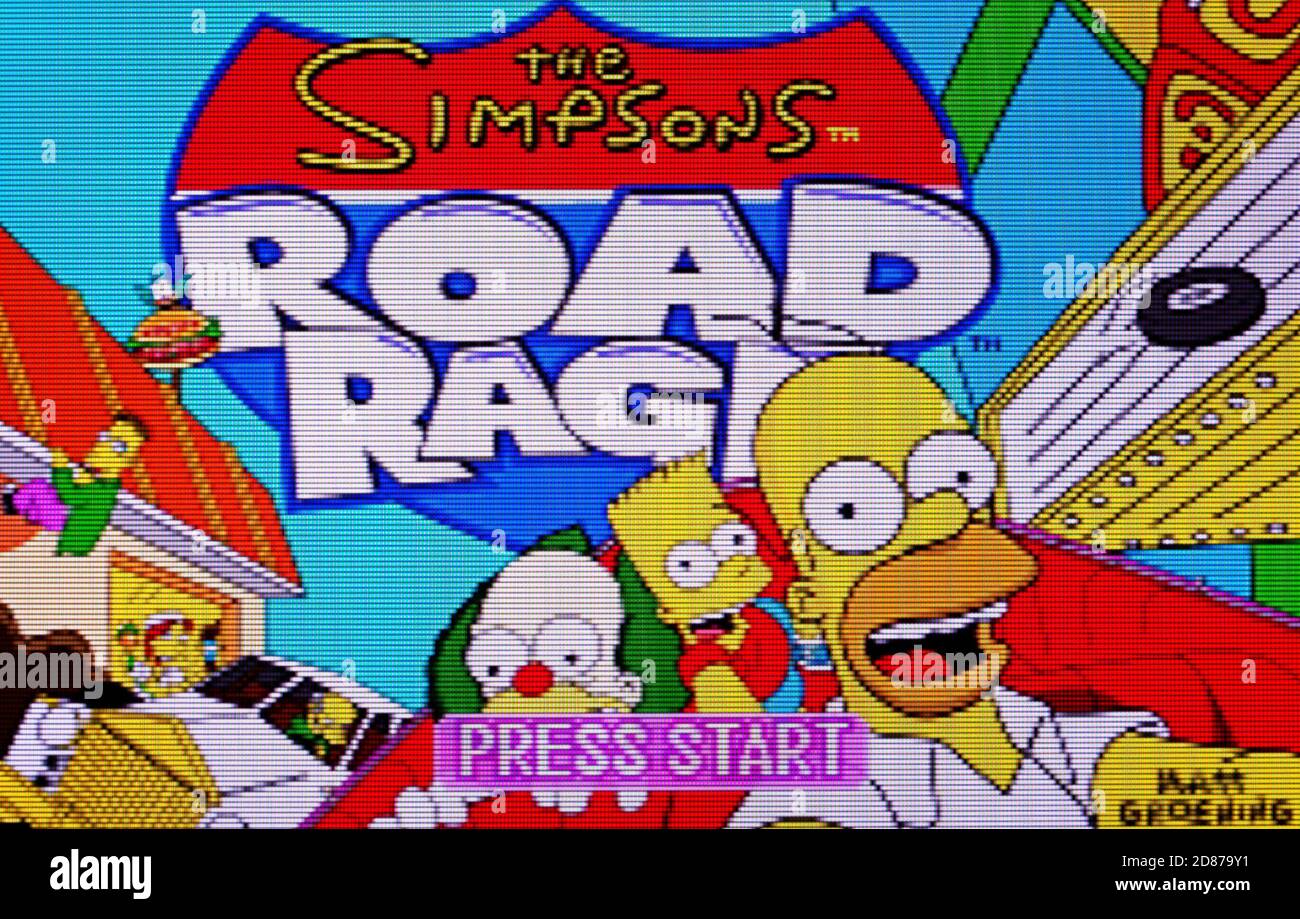 Simpsons Road Rage - Nintendo Game Boy Advance Videospiel - Nur für redaktionelle Zwecke Stockfoto