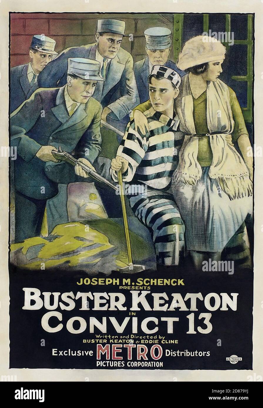 Antikes und Vintage-Filmplakat Buster Keaton 'Convict 13', veröffentlicht am 27. Oktober 1920. Stockfoto