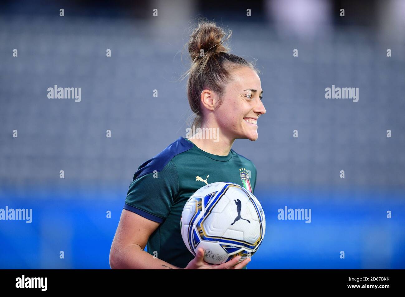 Carlo Castellani Stadium, empoli, Italien, 27 Oct 2020, Aurora Galli (Italien) während der EM 2022 Qualifikation - Italien Frauen gegen Dänemark, Italienische Fußballmannschaft - Credit: LM/Lisa Guglielmi/Alamy Live News Stockfoto