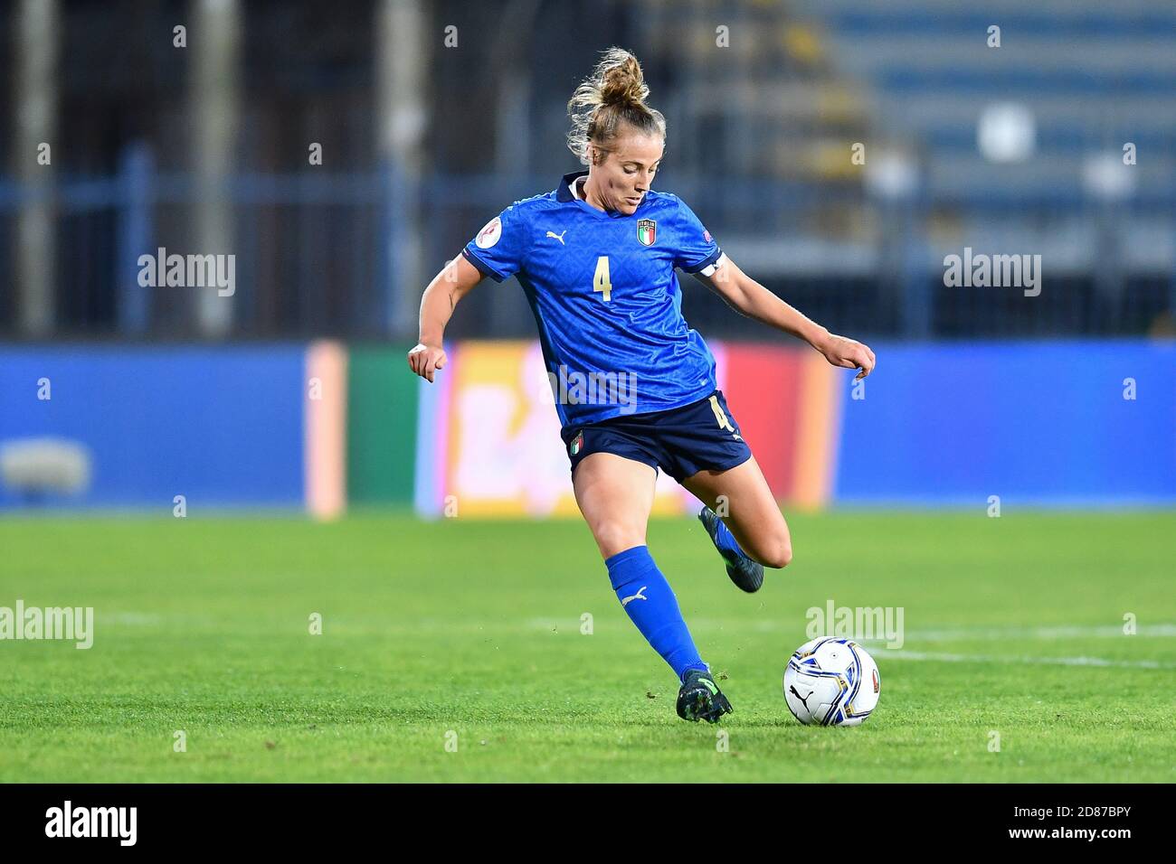 Carlo Castellani Stadium, empoli, Italien, 27 Oct 2020, Aurora Galli (Italien) während der EM 2022 Qualifikation - Italien Frauen gegen Dänemark, Italienische Fußballmannschaft - Credit: LM/Lisa Guglielmi/Alamy Live News Stockfoto