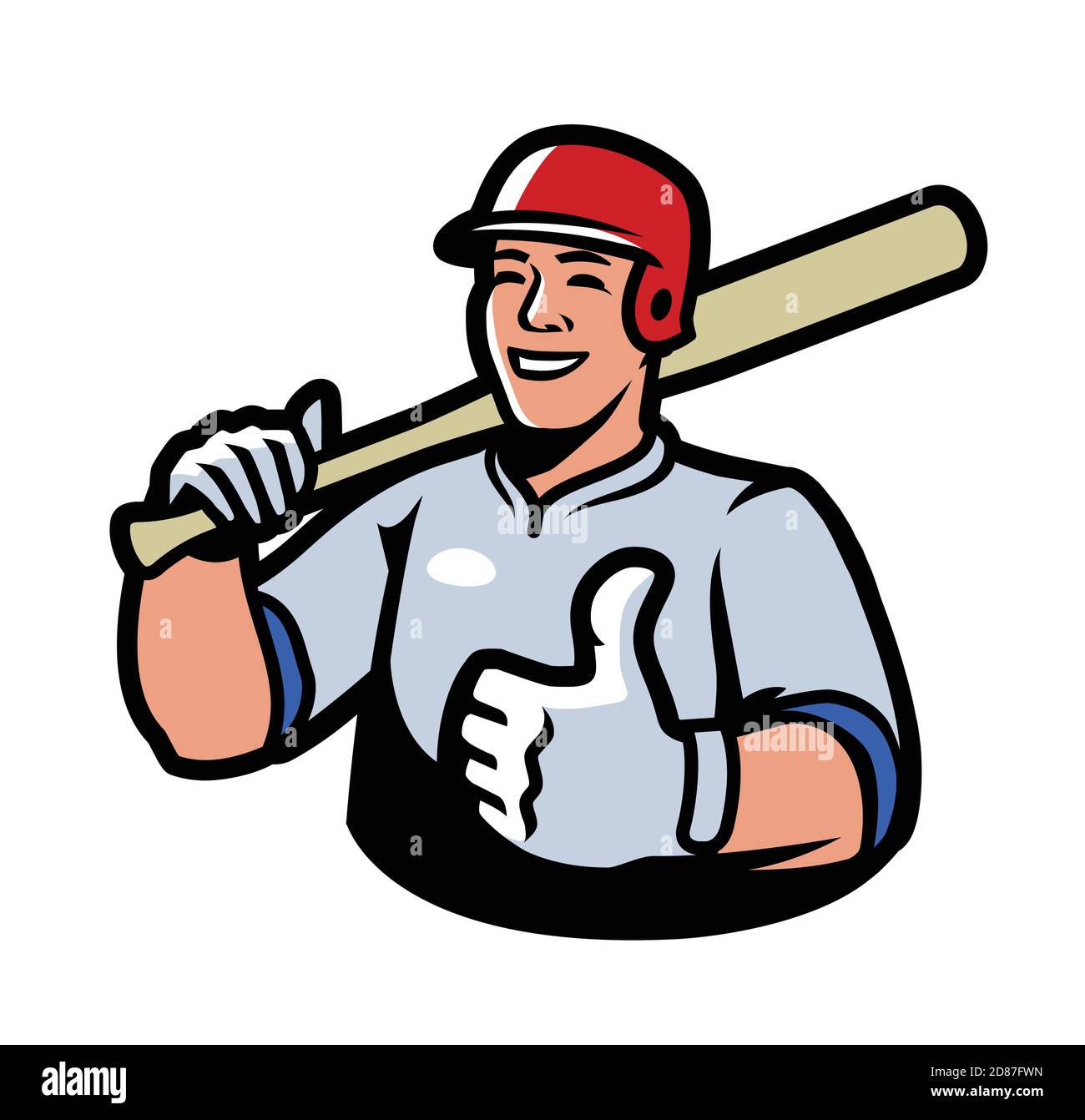 Baseball-Spieler-Symbol. Vektorgrafik Sport Stock Vektor