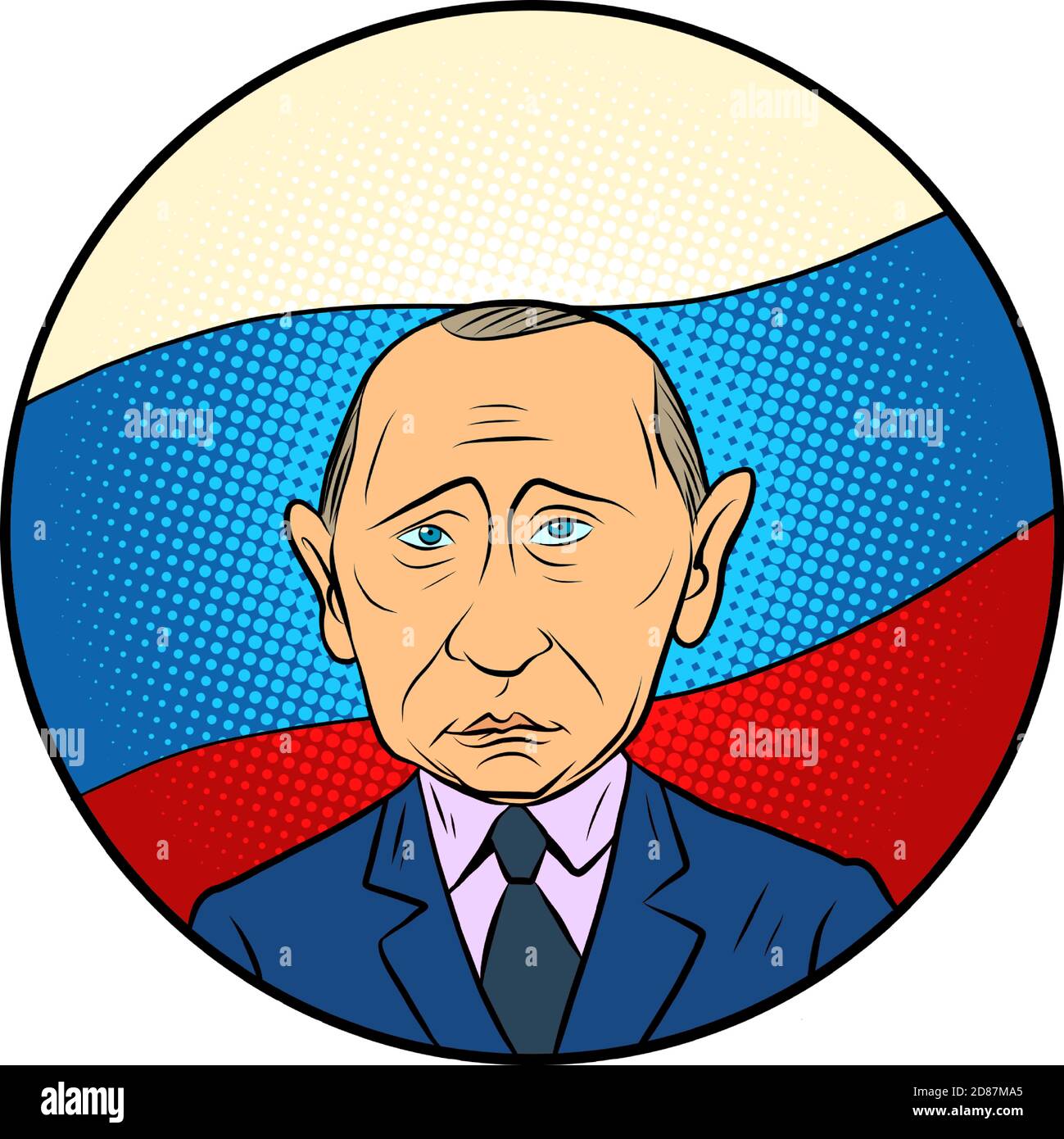 Der russische Präsident Vladimir Putin Stock Vektor
