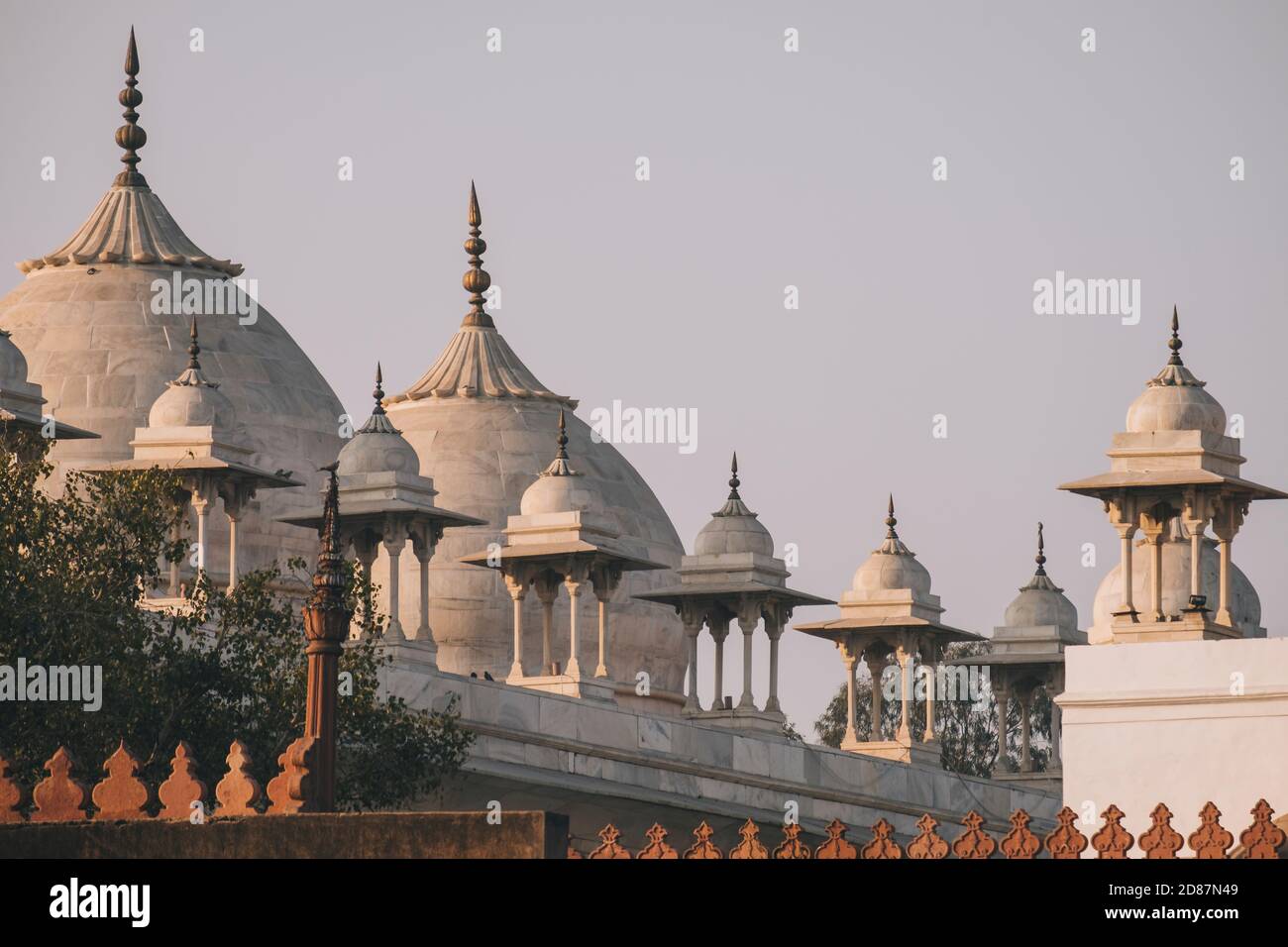 Moti Masjid auch bekannt als die Perlenmoschee im Agra Fort, Agra. Stockfoto