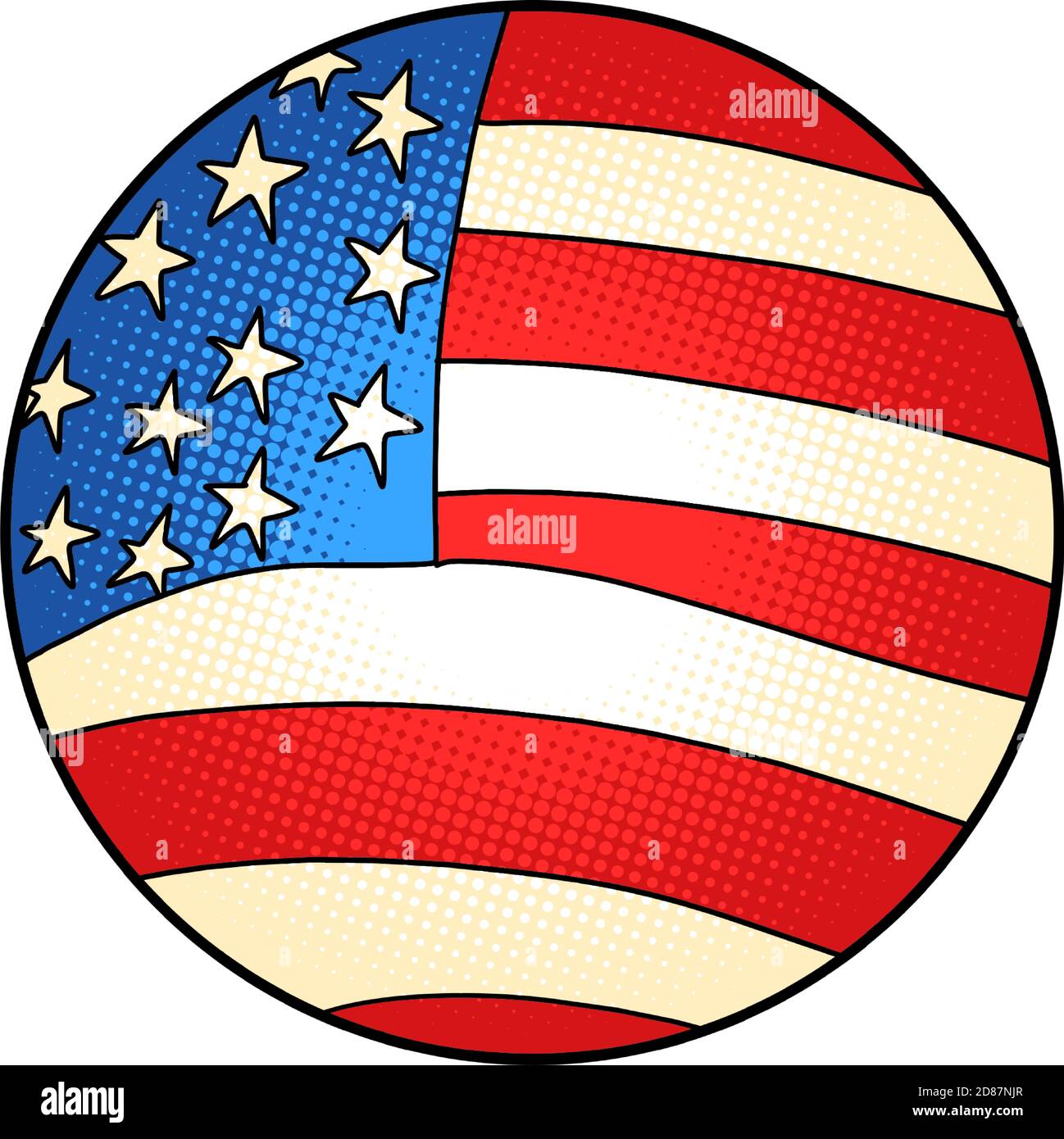 USA-Flagge. Sterngestreiftes Staatssymbol von Amerika Stock Vektor