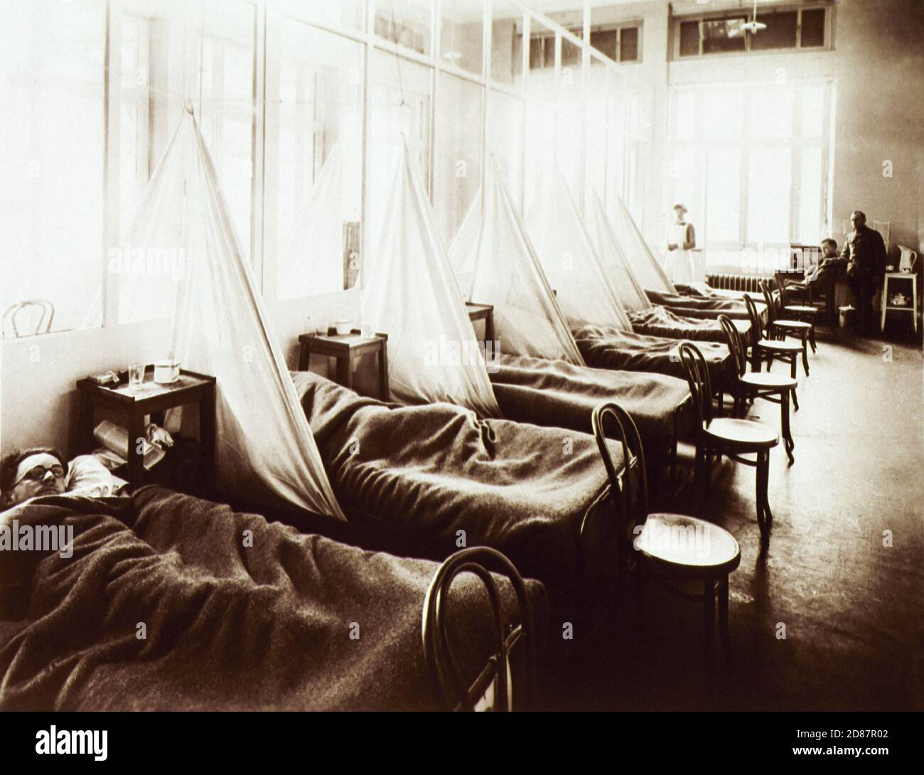 Influenza Station No. 1, U.S. Army Camp Hospital No. 45, Aix-les Bains, Frankreich, 1914-1918 Stockfoto