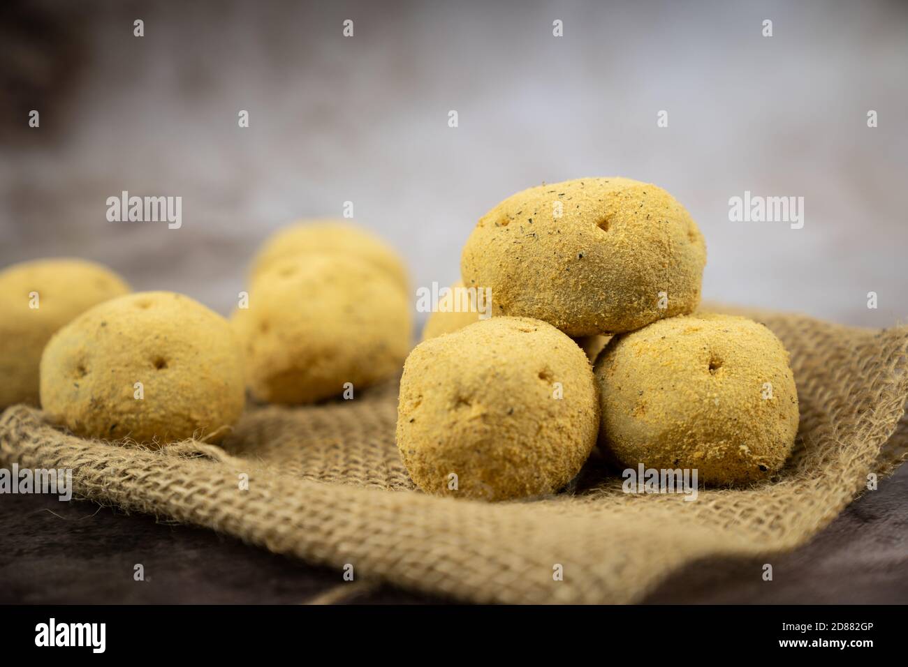 Japanischer kartoffelförmiger Dango Stockfoto