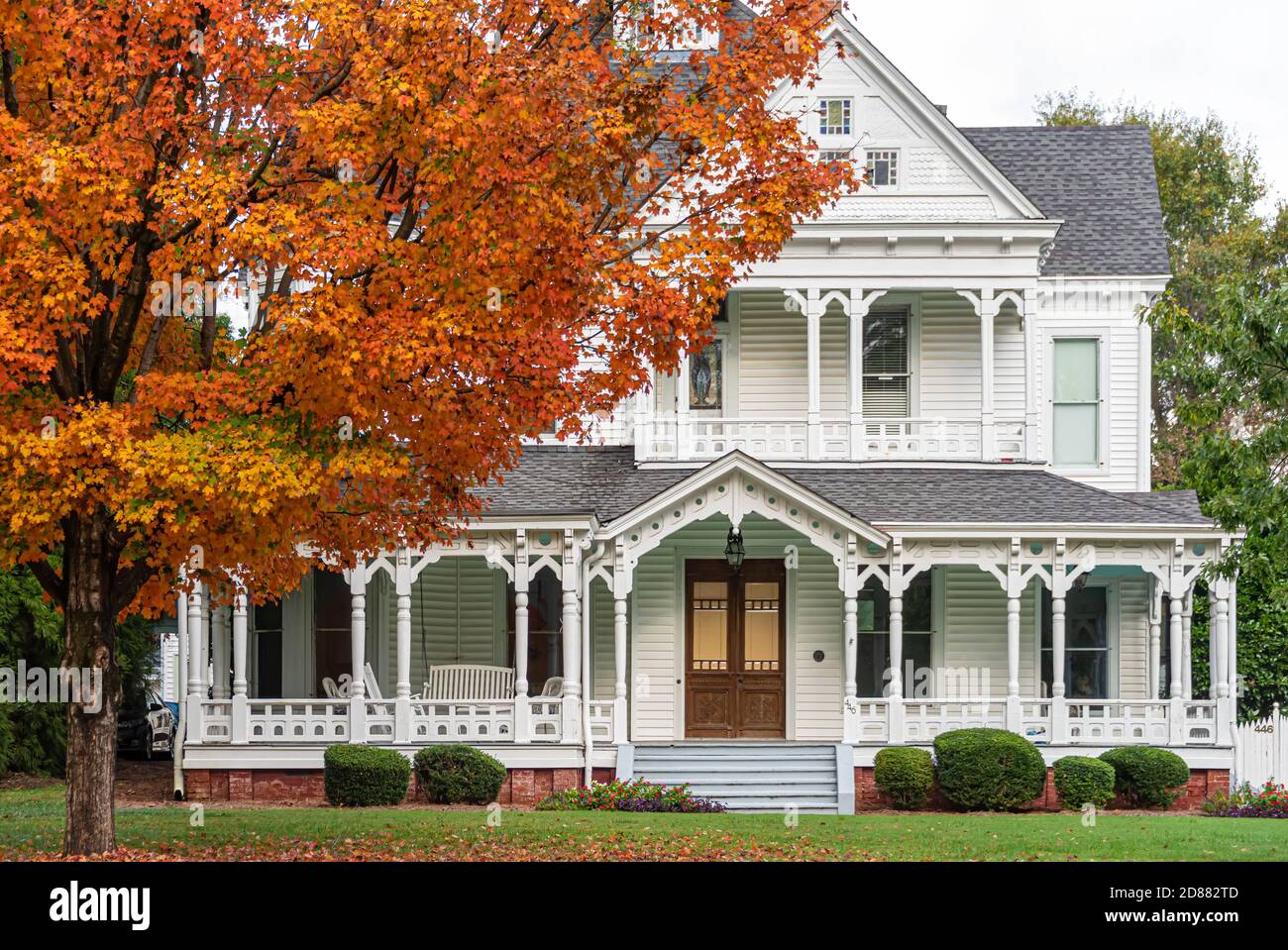 Home Über historische Green Street in der Innenstadt von Gainesville, Georgia. (USA) Stockfoto
