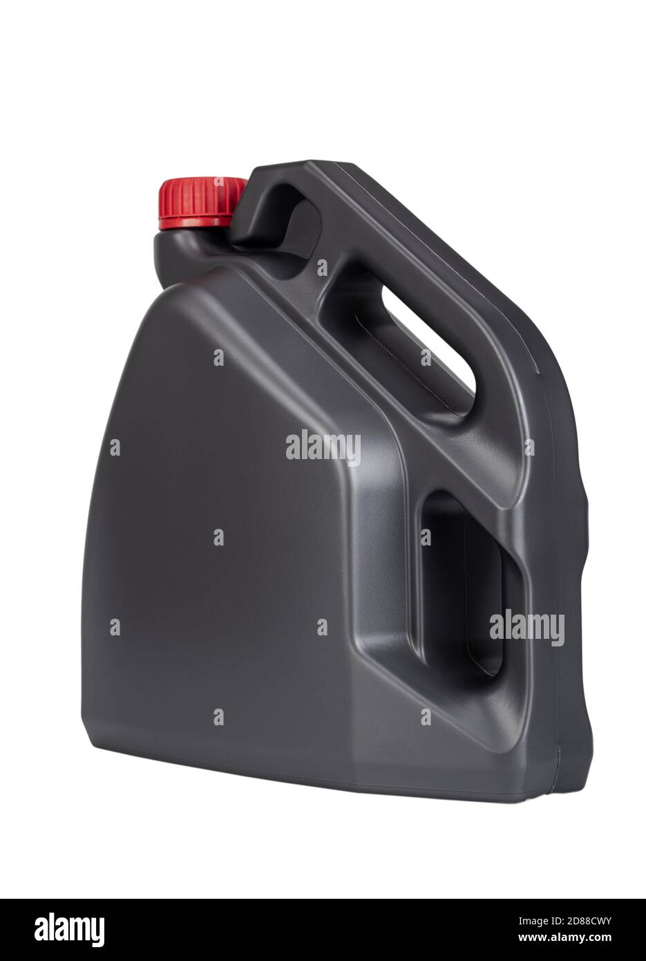 Kunststoffbehälter Motor Öl kann auf weißem Hintergrund Stockfoto