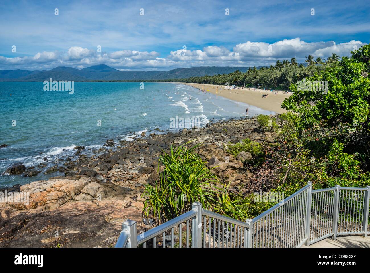 Four Mile Beach Lookout in Flagstaff Hill, Port Douglas, North Queensland, Australien Stockfoto