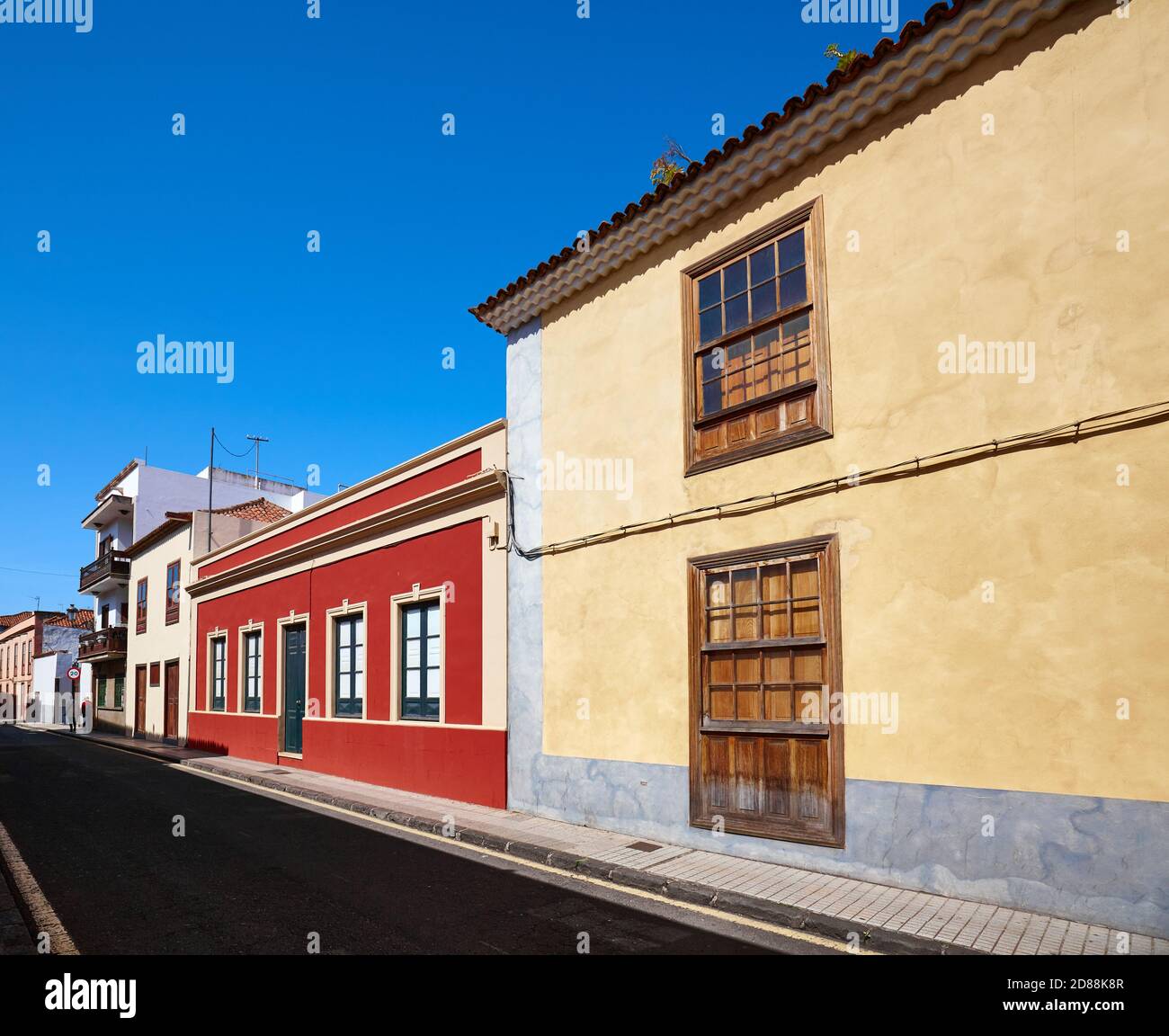 Alte Gebäude in San Cristobal de La Laguna (bekannt als La Laguna), wurde sein historisches Zentrum von der UNESCO im Jahr 1999, Teneriffa, zum Weltkulturerbe erklärt Stockfoto