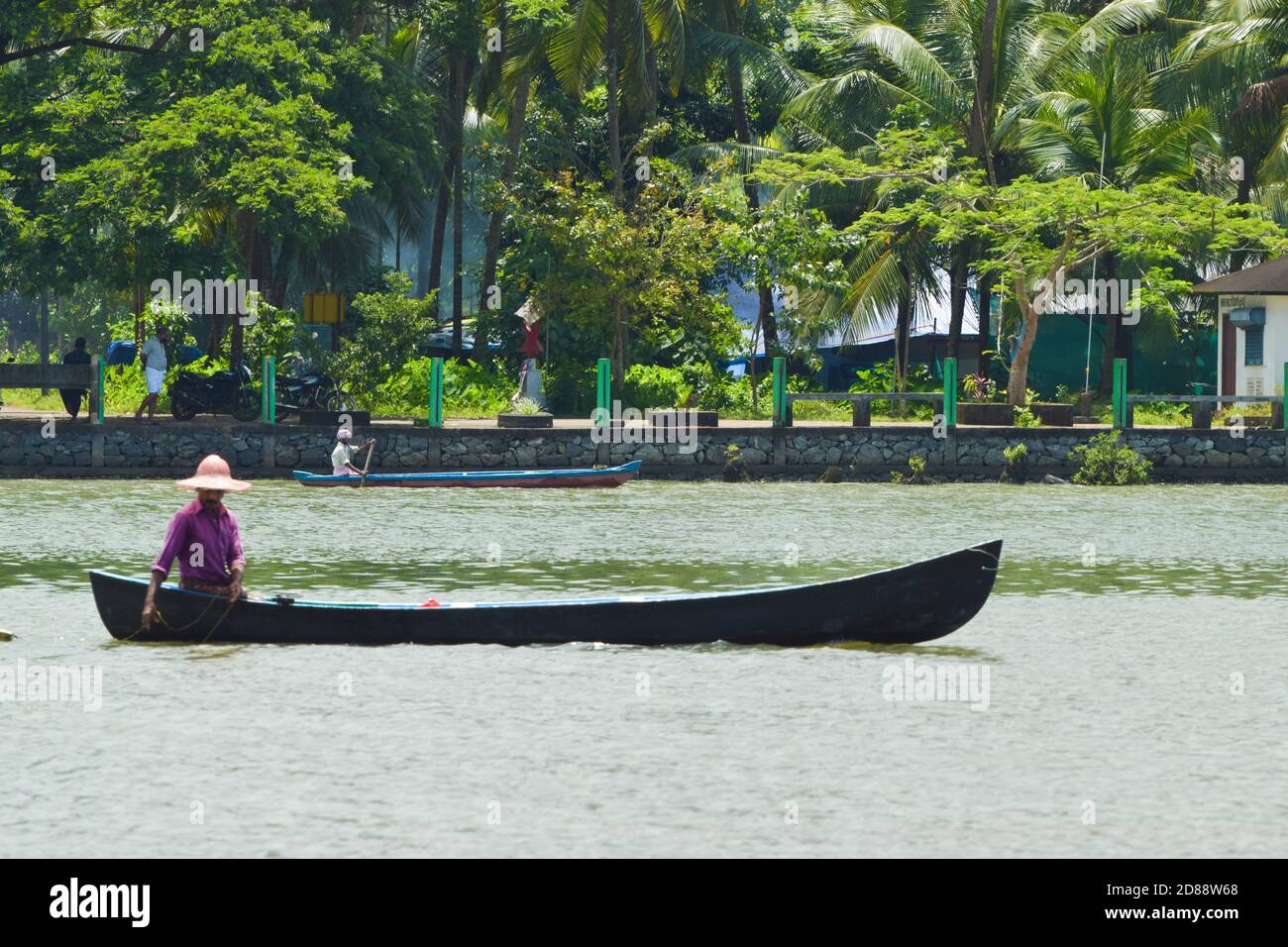 Schöne Aussicht auf Backwaters in kerala Stockfoto