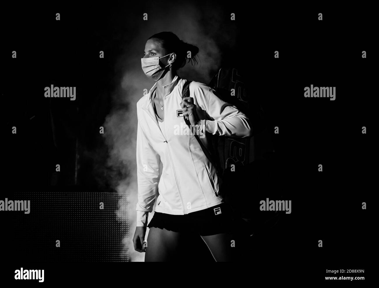 Karolina Pliskova aus der Tschechischen Republik im Kampf gegen Veronika Kudermetova von Russland während der zweiten Runde am 2020 J&T Banka Ostrava Open C Stockfoto