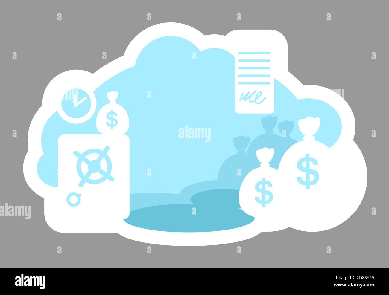 Banking 2D Vektor Web-Banner, Poster Stock Vektor