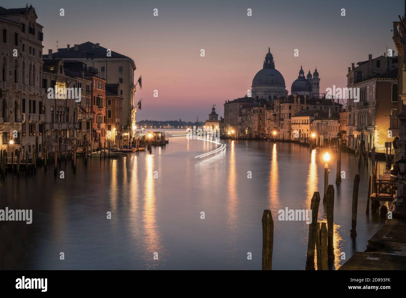 Venedig. Sonnenaufgang auf dem Canal Grande Stockfoto