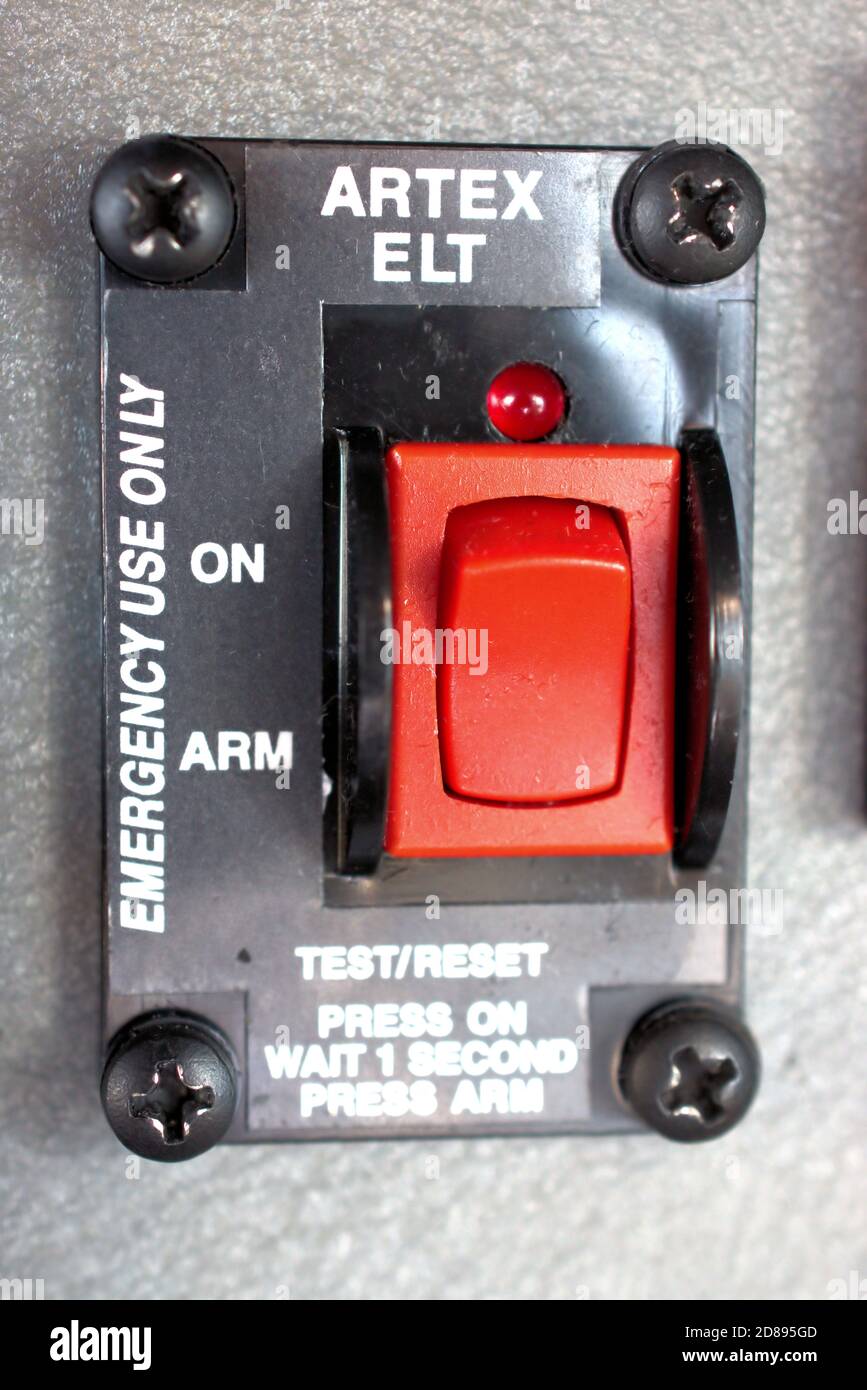 Innenraum eines Cessna 172 Flugzeugs 11.9.2020 Stockfoto