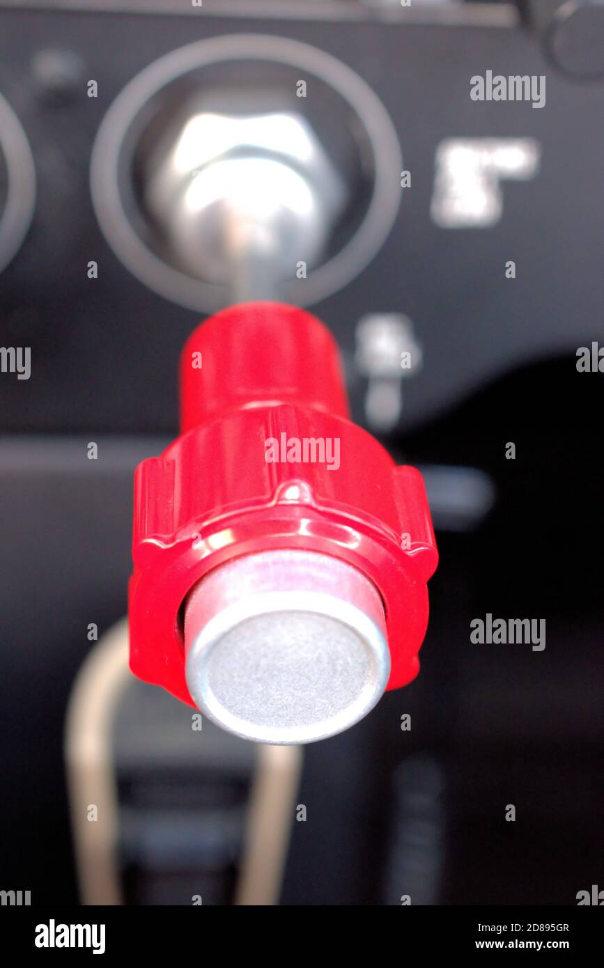 Innenraum eines Cessna 172 Flugzeugs 11.9.2020 Stockfoto