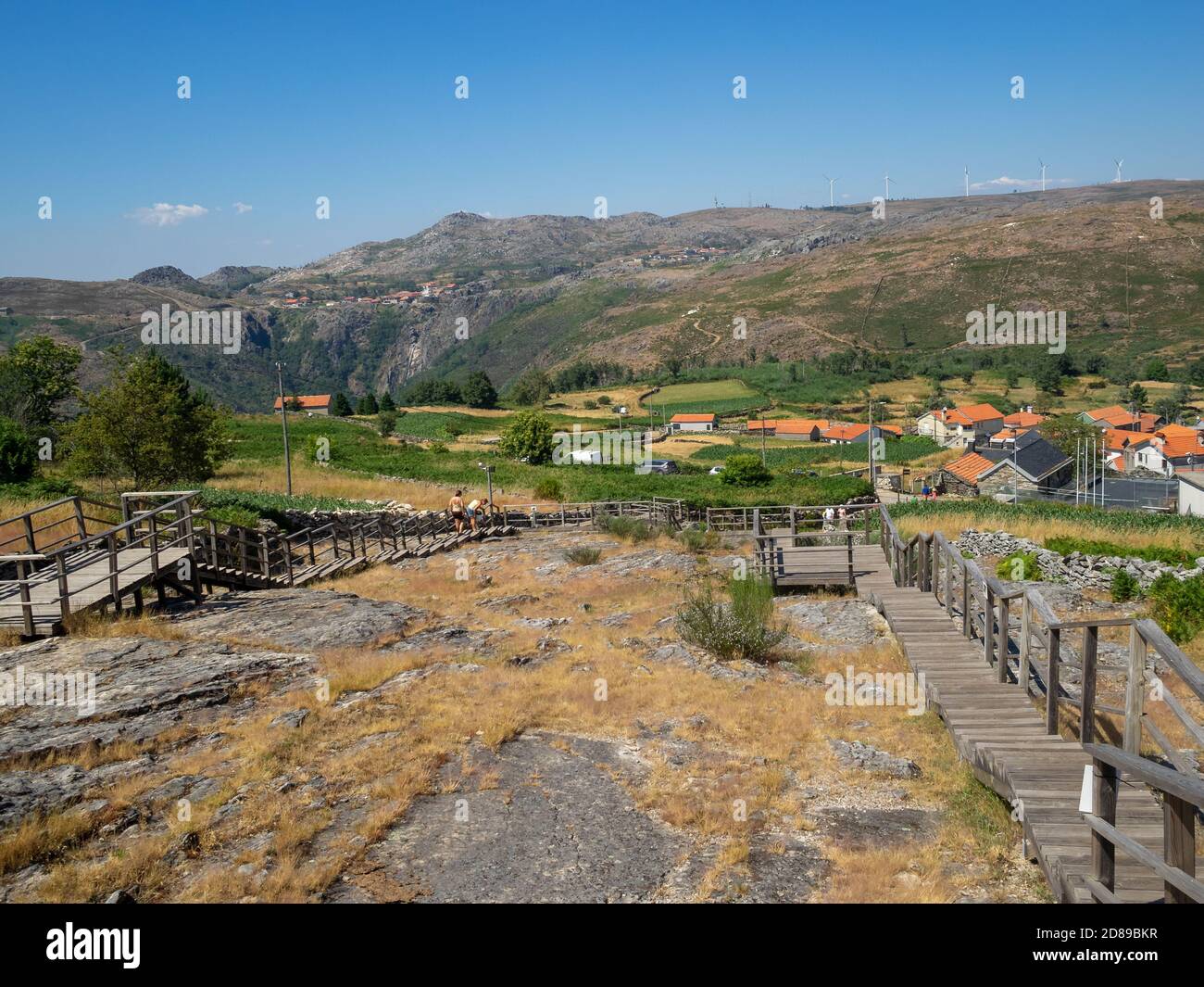 Gesamtansicht der Geoparke der Geburtssteine in Arouca Stockfoto