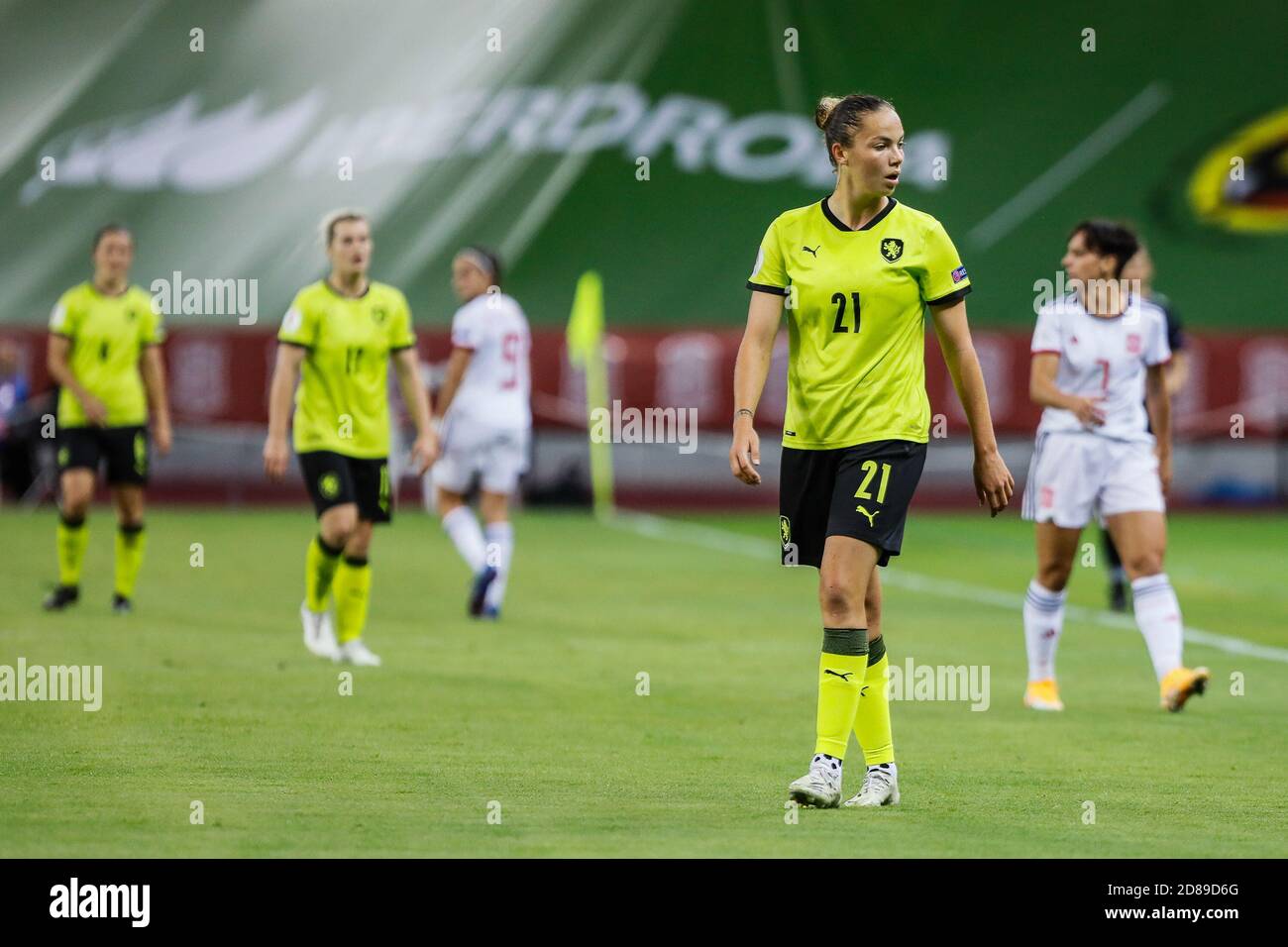 Andrea Staskova aus der Tschechischen Republik während der UEFA Women's Euro 2022, Qualifying Fußballspiel zwischen Spanien und der Tschechischen Republik am 23. Oktober, 2020 C Stockfoto