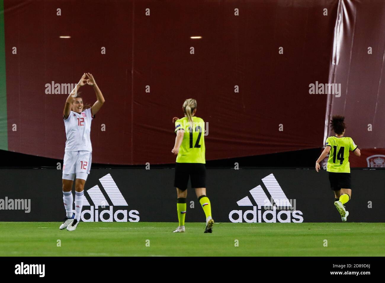Patri von Spanien feiert nach seinem Tor während der UEFA Women's Euro 2022, Qualifying Fußballspiel zwischen Spanien und Tschechien am 23. Oktober C Stockfoto