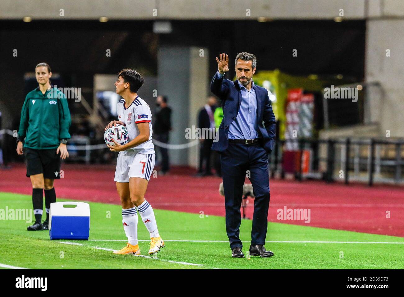 Jorge Vilda, Cheftrainer Spaniens während der UEFA Women's Euro 2022, Qualifying Football match zwischen Spanien und Tschechien am 23. Oktober 2020 A C Stockfoto