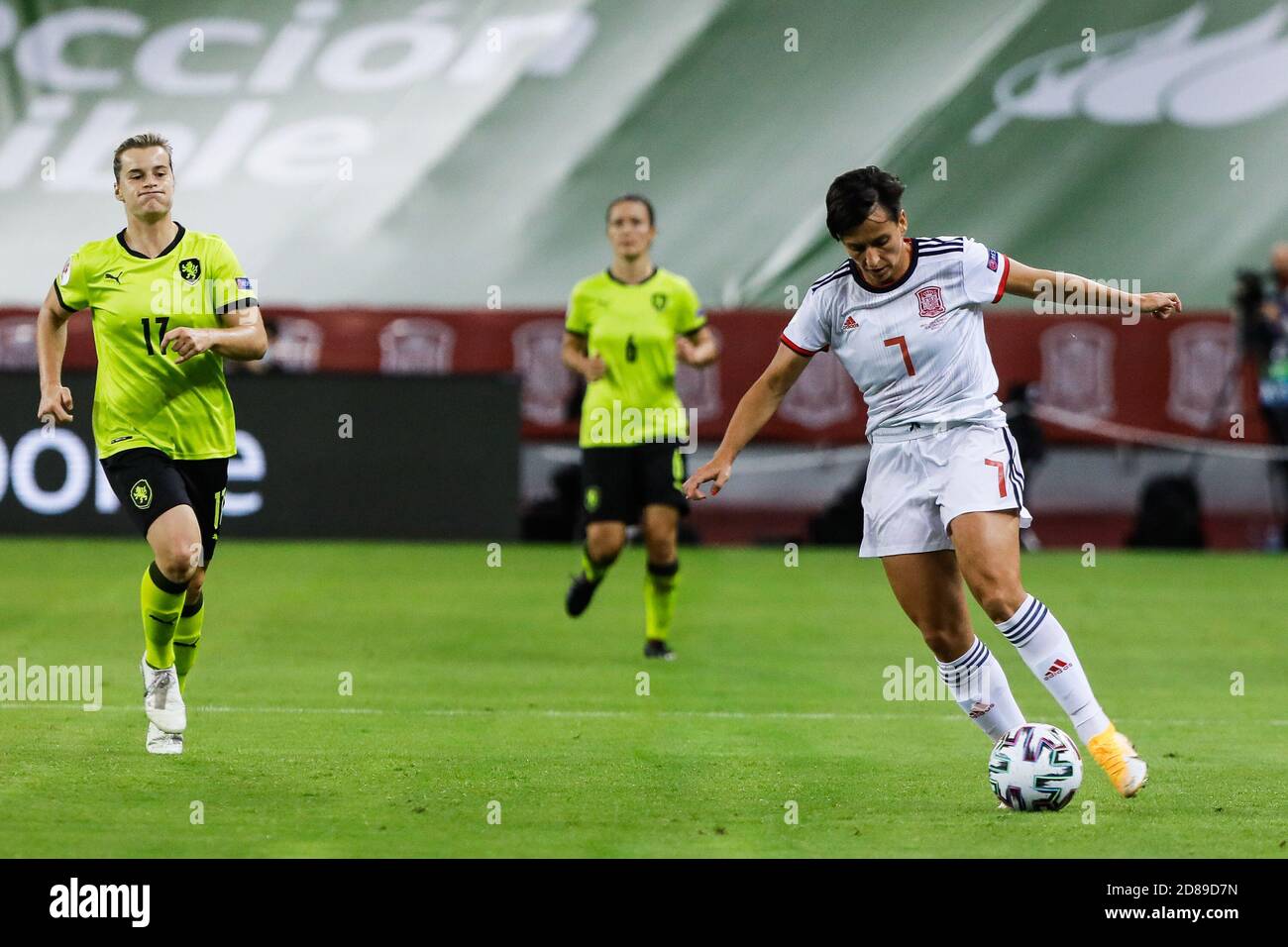 Marta Corredera von Spanien während der UEFA Women's Euro 2022, Qualifying Fußballspiel zwischen Spanien und Tschechien am 23. Oktober 2020 in La Car C Stockfoto