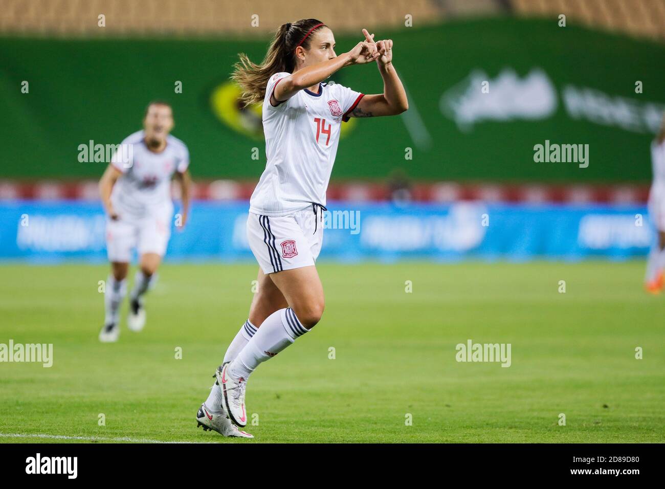 Alexia von Spanien feiert nach seinem Tor während der UEFA Women's Euro 2022, Qualifying Fußballspiel zwischen Spanien und Tschechien am 2. Oktober C Stockfoto