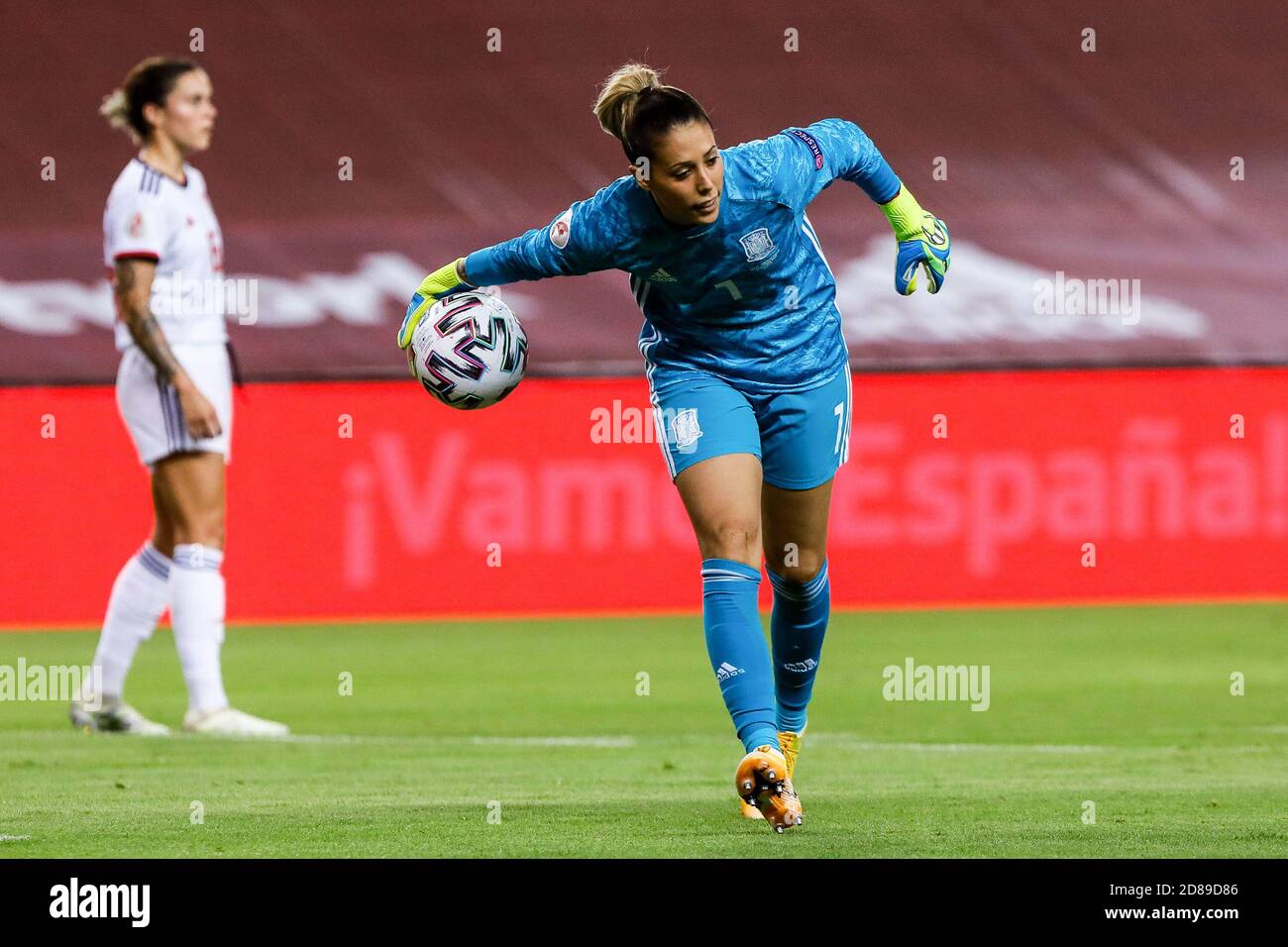 Lola Gallardo von Spanien während der UEFA Women's Euro 2022, Qualifying Fußballspiel zwischen Spanien und der Tschechischen Republik am 23. Oktober 2020 in La Cartu C Stockfoto