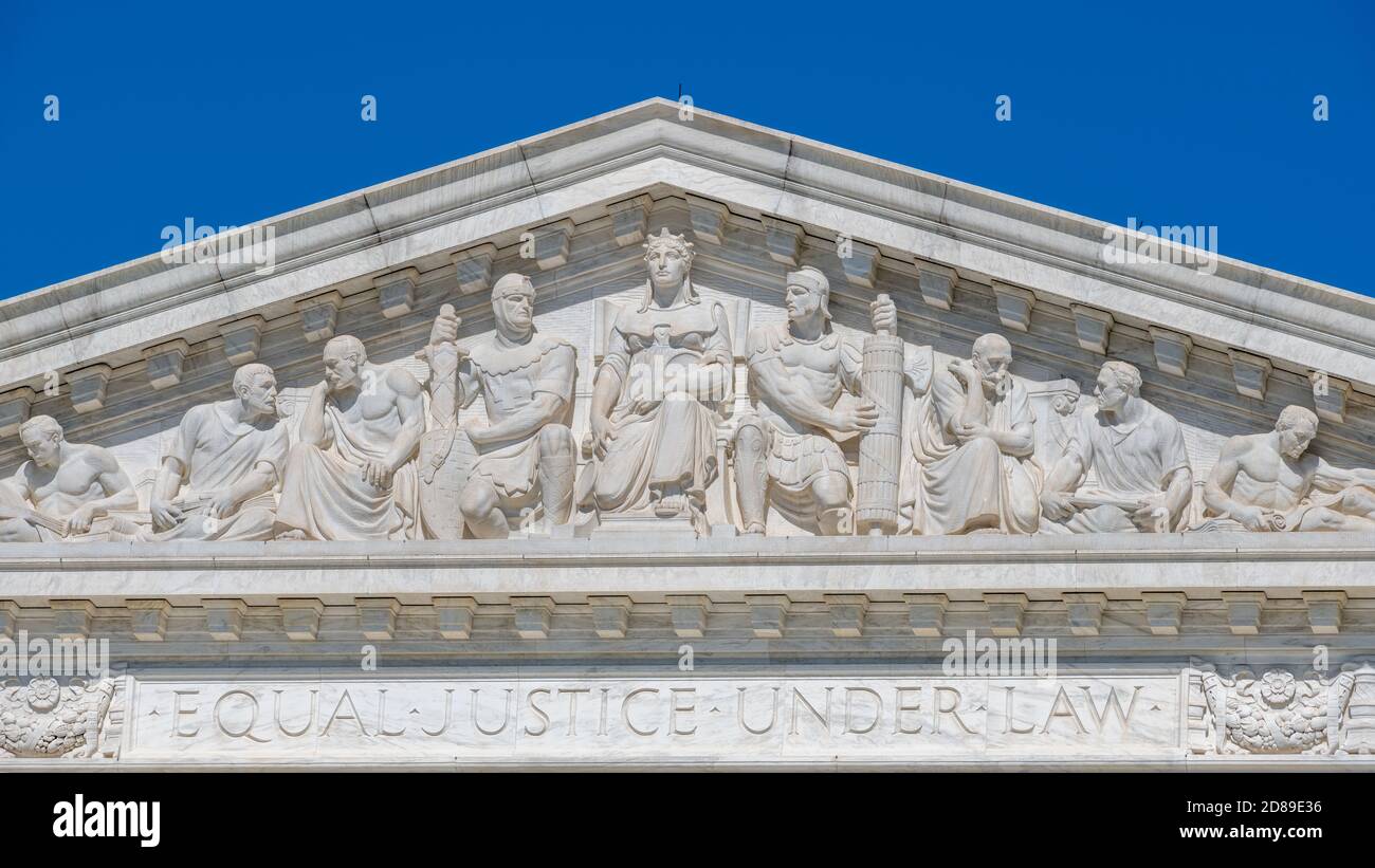 Cass Gilberts neoklassizistischer US-Supreme Court in Washington DC Stockfoto