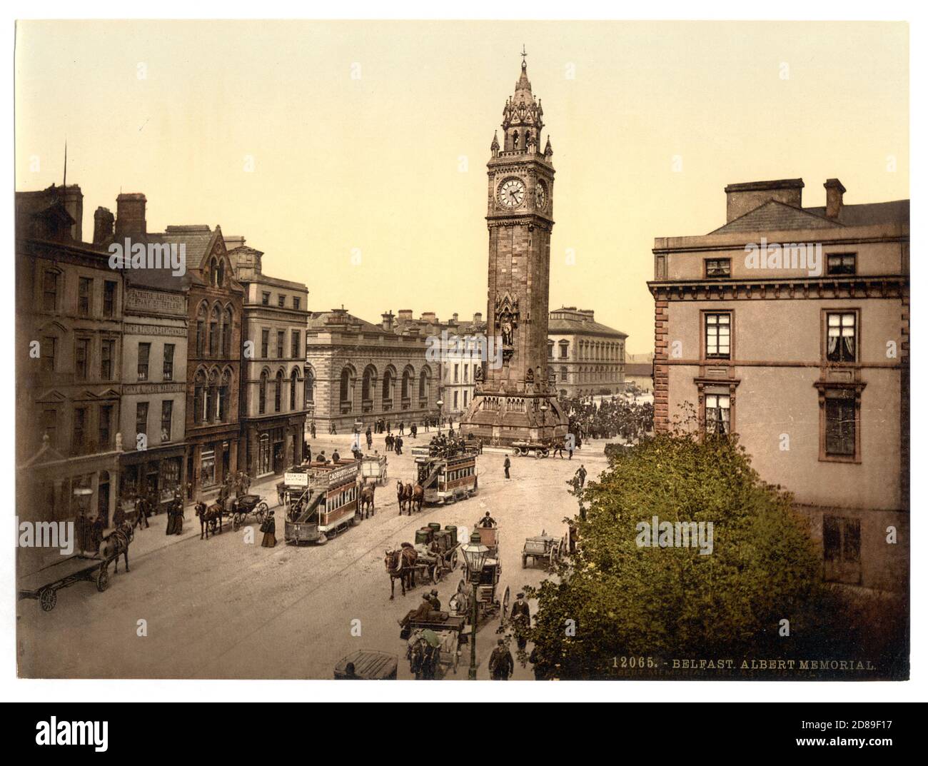 Belfast Albert Memorial 1890 Stockfoto