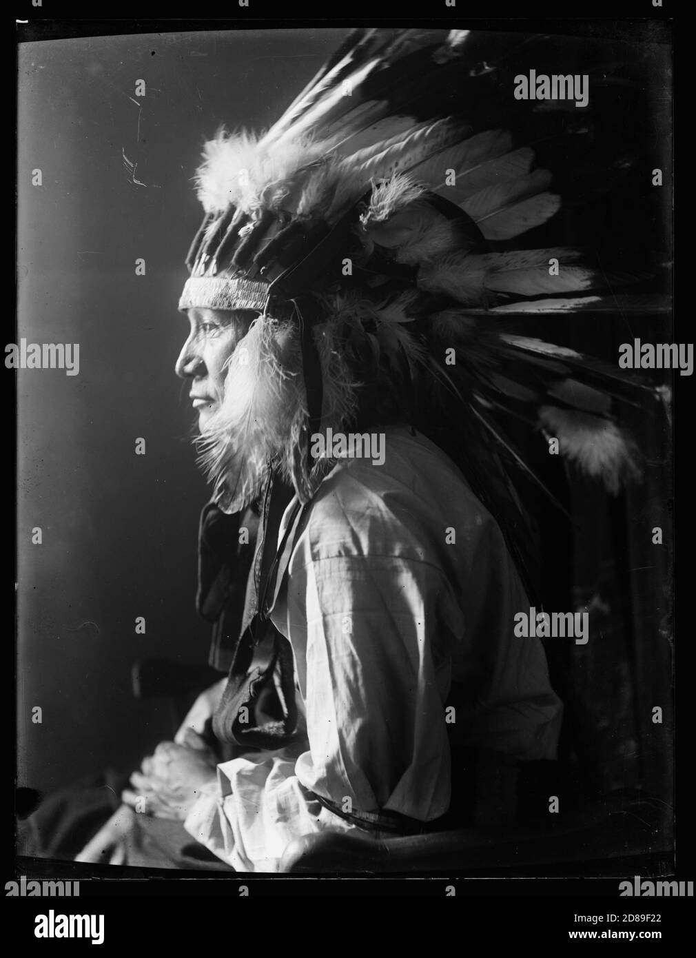Indianisches Porträt, Wirbelwind Horse, American Indian 1890 Stockfoto