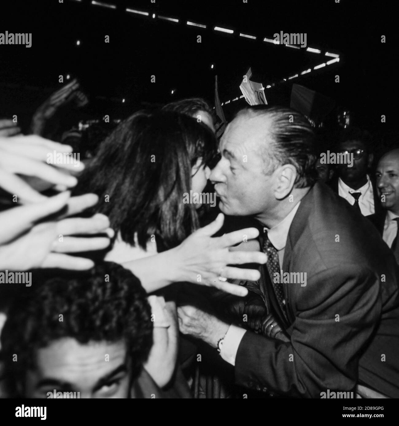 Jacques Chirac kämpft für Präsidentschaftswahlen in Lyon, Frankreich Stockfoto