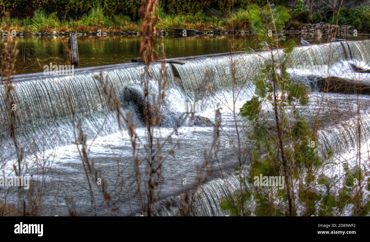 Flint River fließendes Wasser Stockfoto