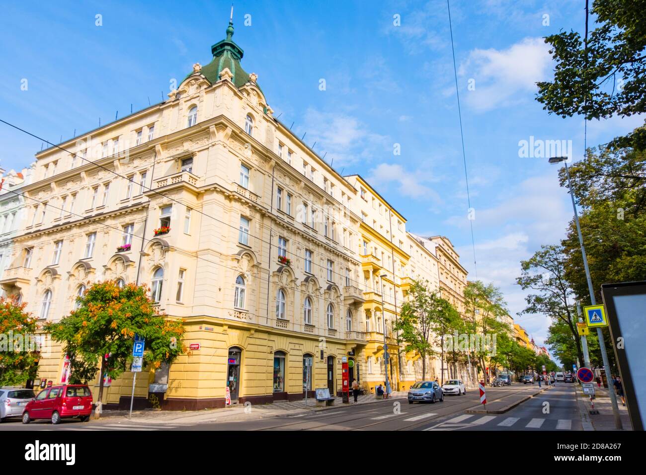 Korunni, Vinohrady, Prag, Tschechische Republik Stockfoto