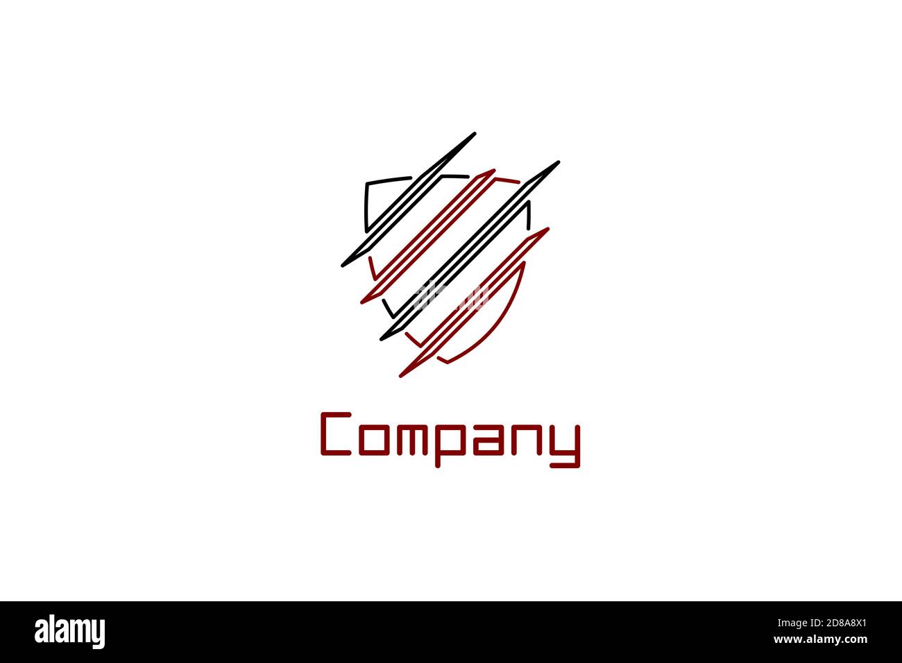 Abstraktes Shield-Logo Stock Vektor