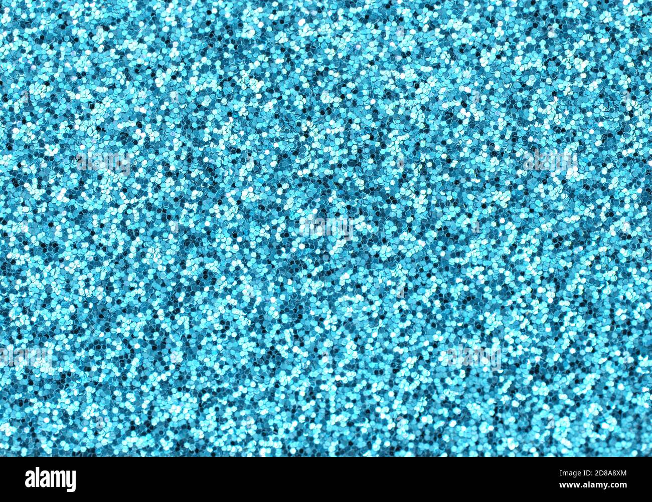 Glänzende festliche hellblaue Hintergrund. Glitzer und Glanz. Abstrakte Textur Stockfoto