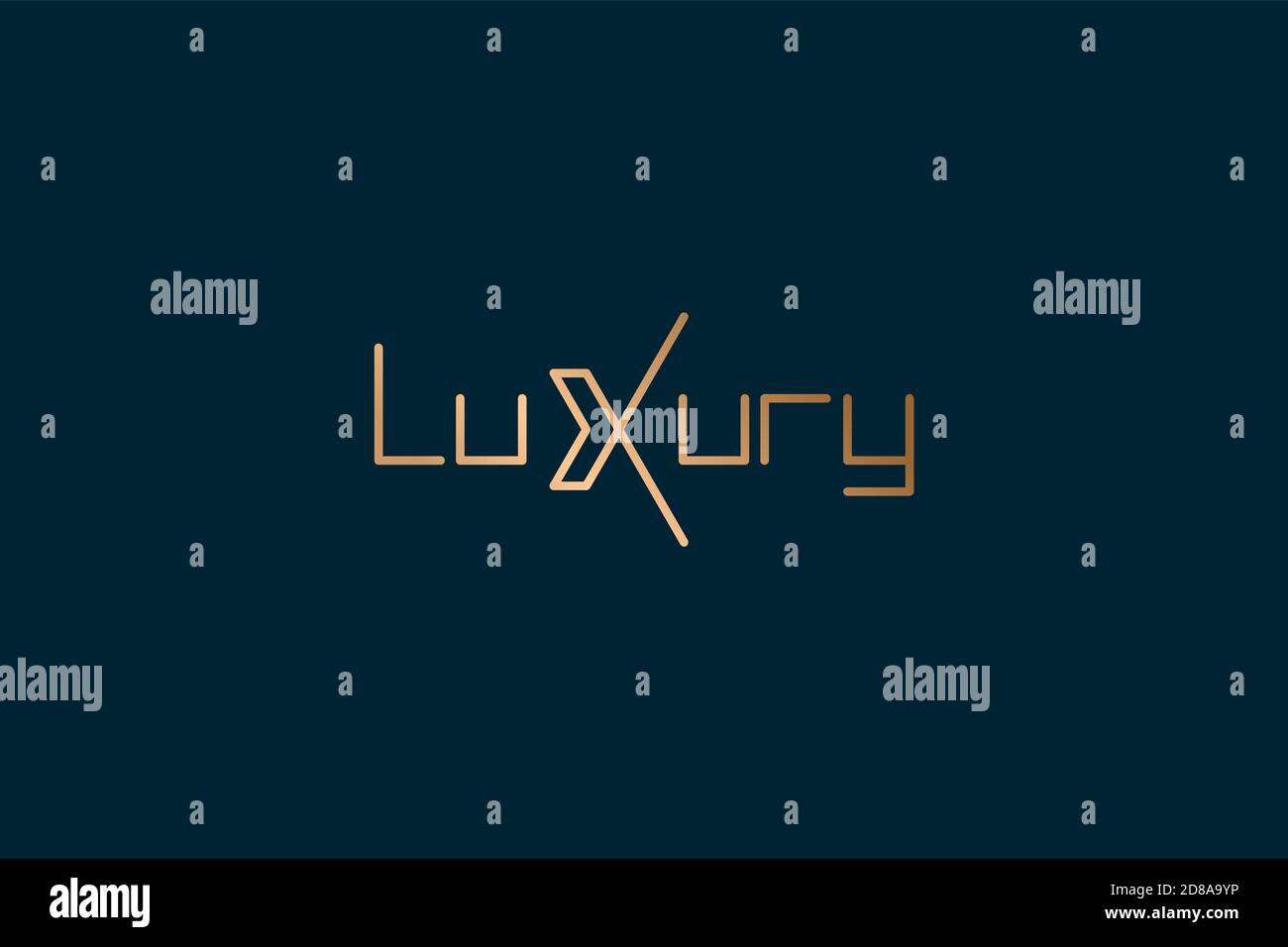 X Luxury-Logo Stock Vektor
